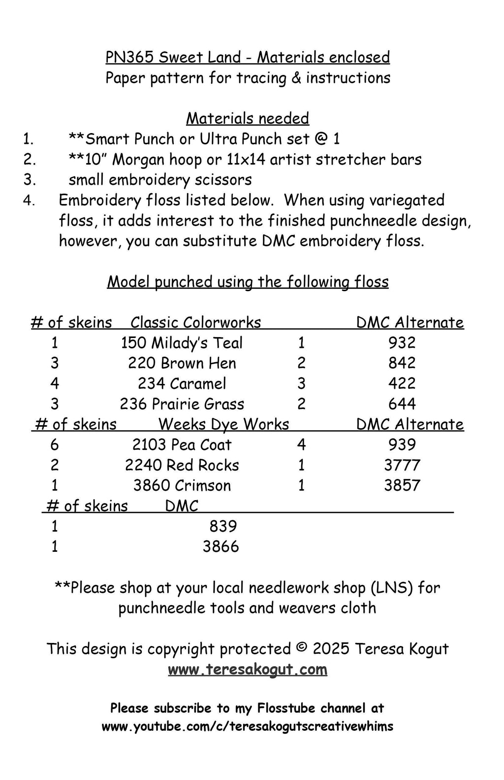 PN365 Sweet Land Punchneedle Pattern
