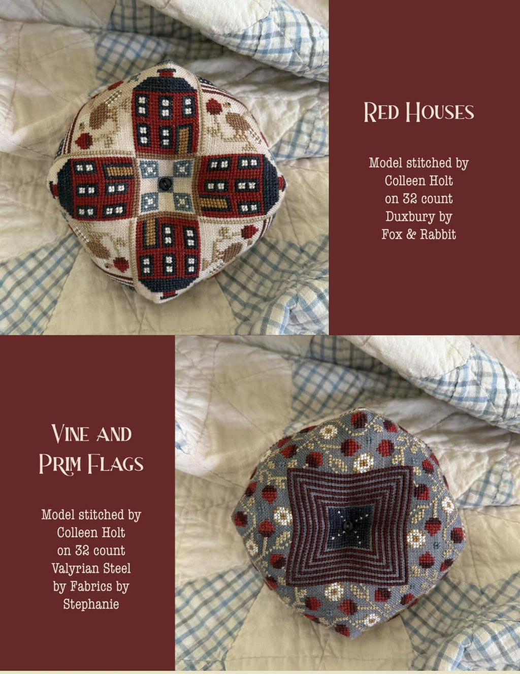 Land That I Love Biscornu Cross Stitch Booklet of 10 Charts