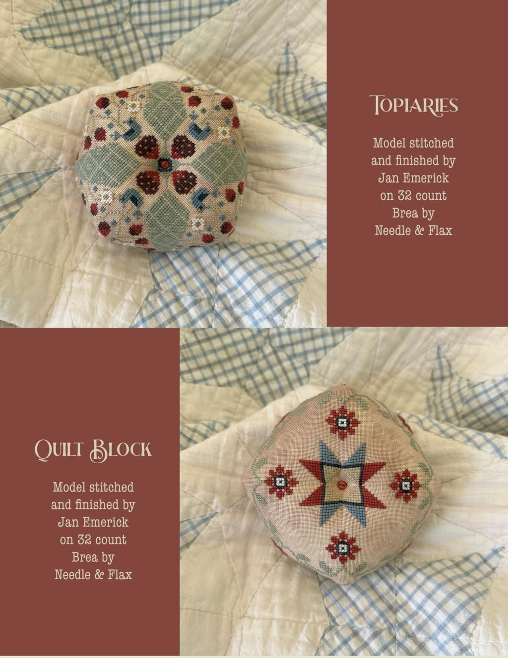 Land That I Love Biscornu Cross Stitch Booklet of 10 Charts