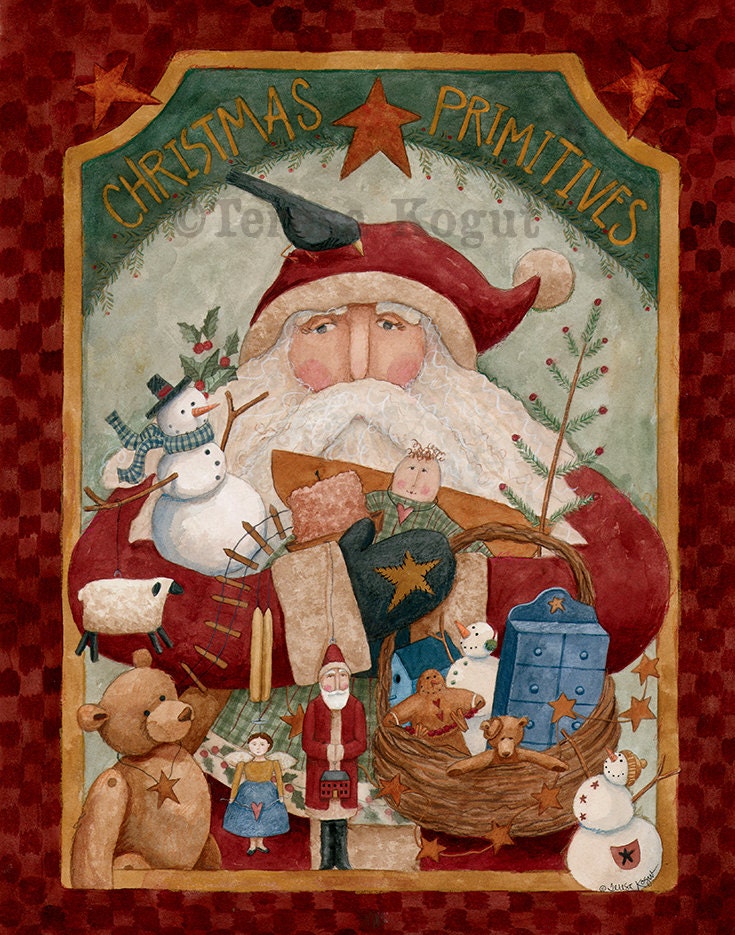 Primitive Christmas Art Print