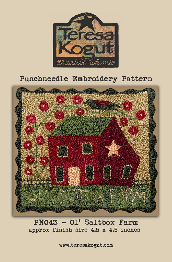 PN043 Ol' Saltbox Farm Punchneedle Pattern