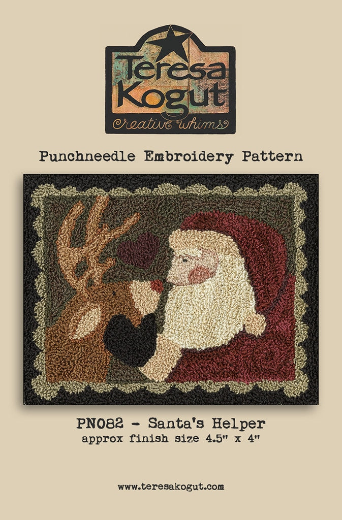 PN082 Santa's Helper Punchneedle Pattern