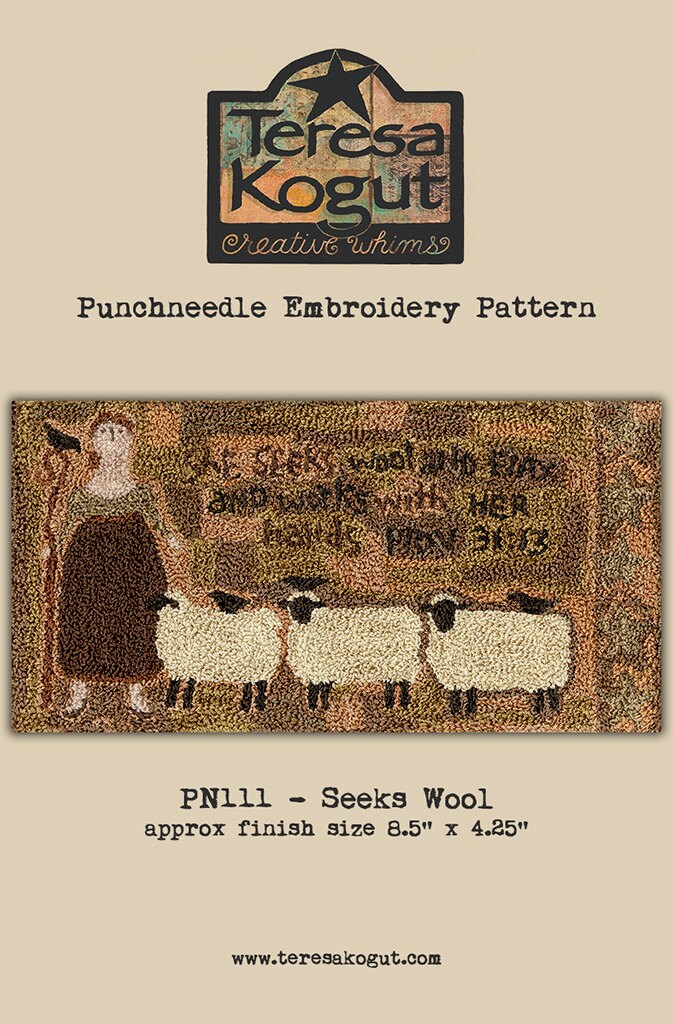 PN111 Seeks Wool Punchneedle Pattern