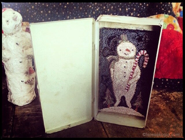 PN119 Candy Cane  Snowman Punchneedle Pattern