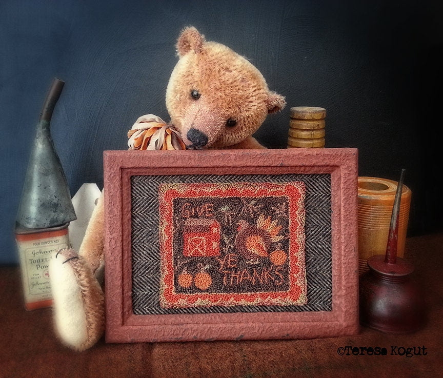 PN125 Give Ye Thanks Punchneedle Pattern