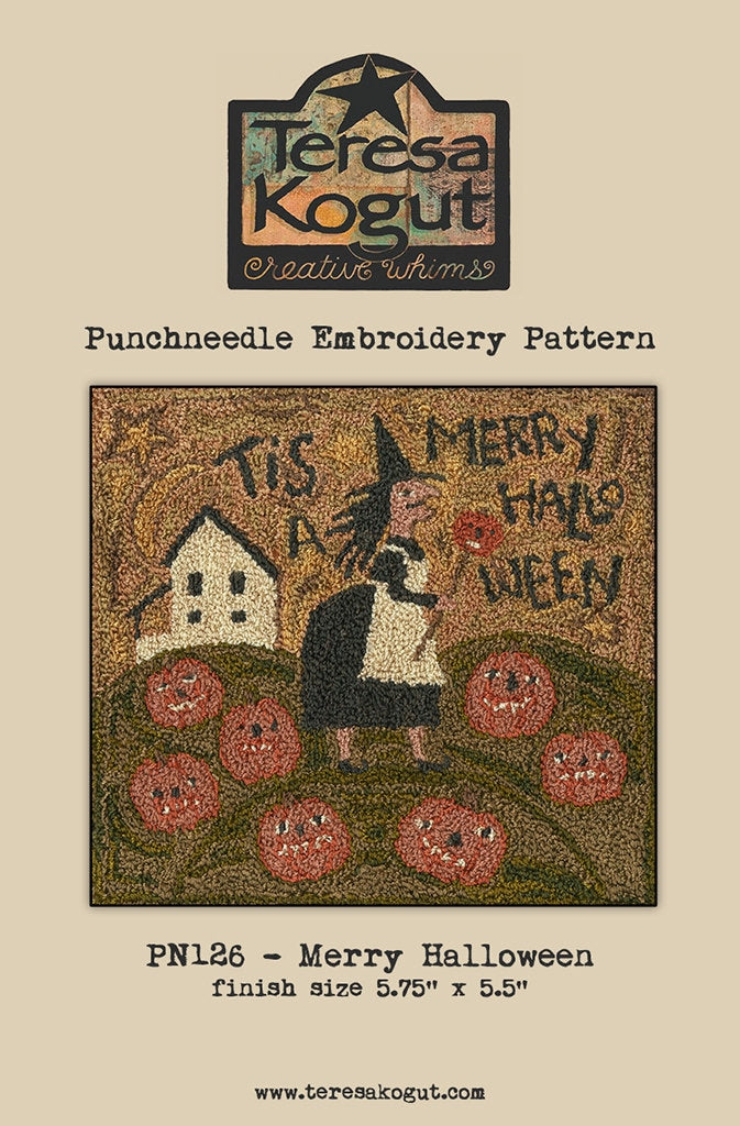 PN126 Merry Halloween Punchneedle Pattern