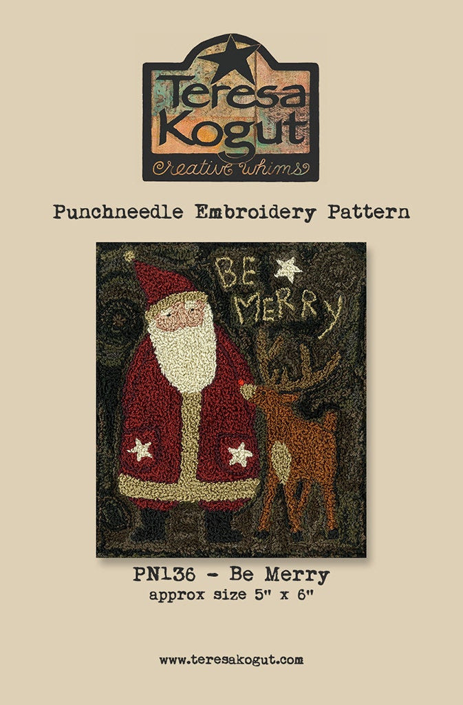 PN136 Be Merry Punchneedle Pattern