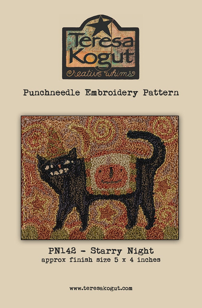 PN142 Starry Night Punchneedle Pattern