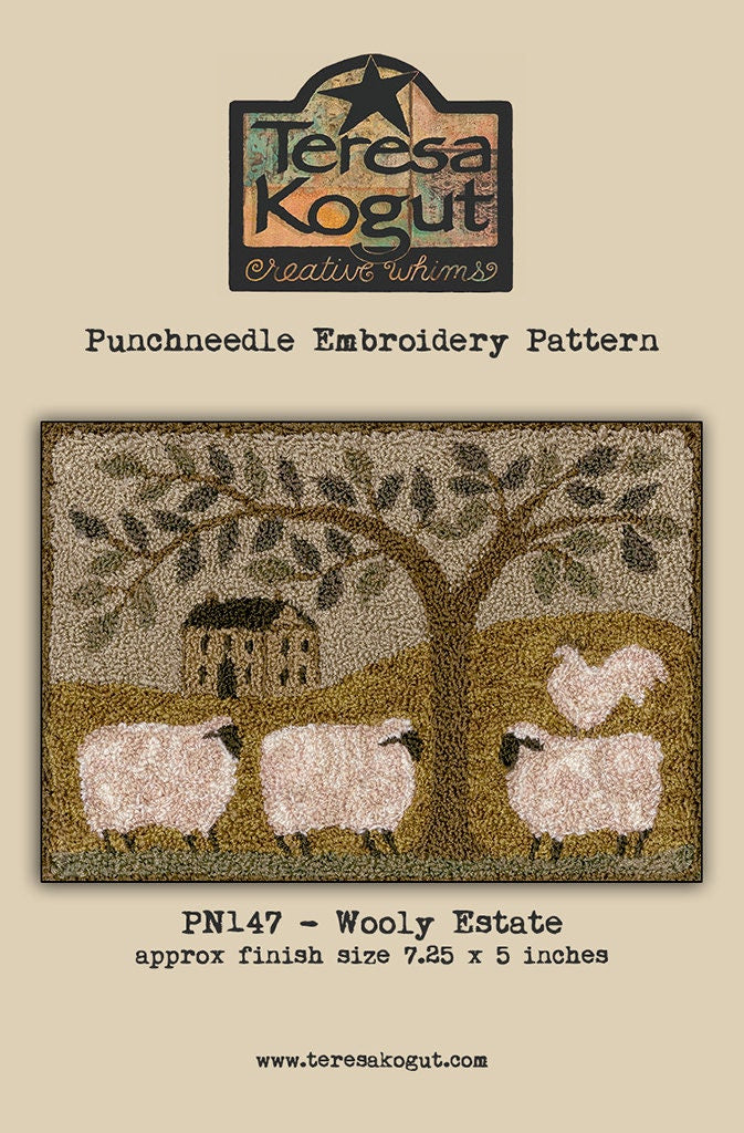 PN147 Wooly Estate Punchneedle Pattern