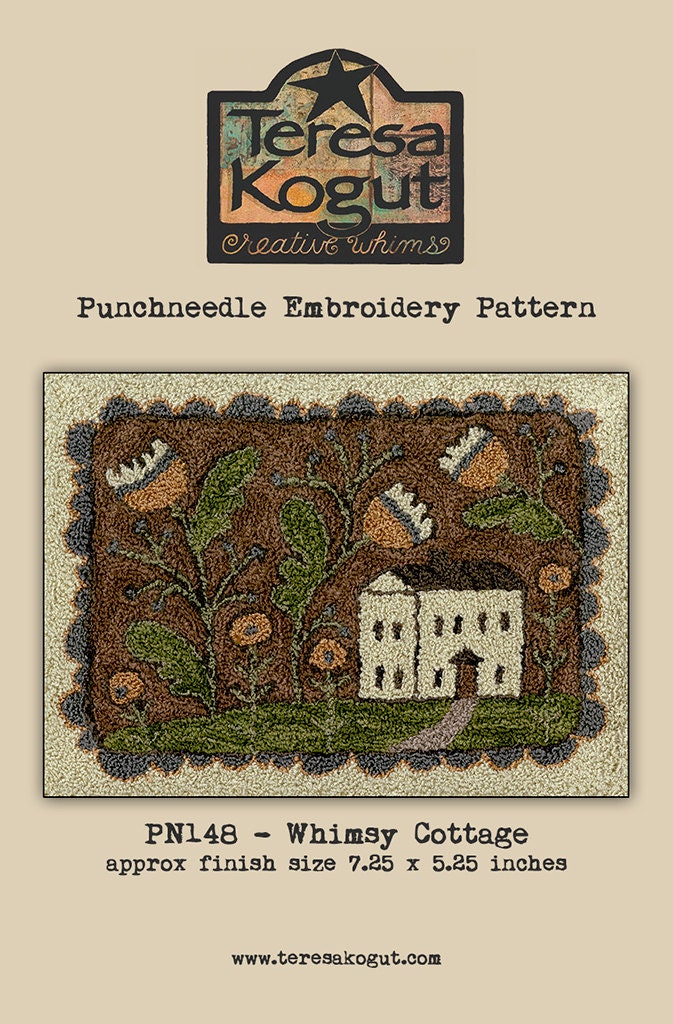 PN148 Whimsy Cottage Punchneedle Pattern